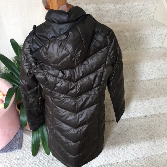 Andrew Marc Chocolate Duck Down Trench Coat Puffer Jacket - Picture 4 of 16
